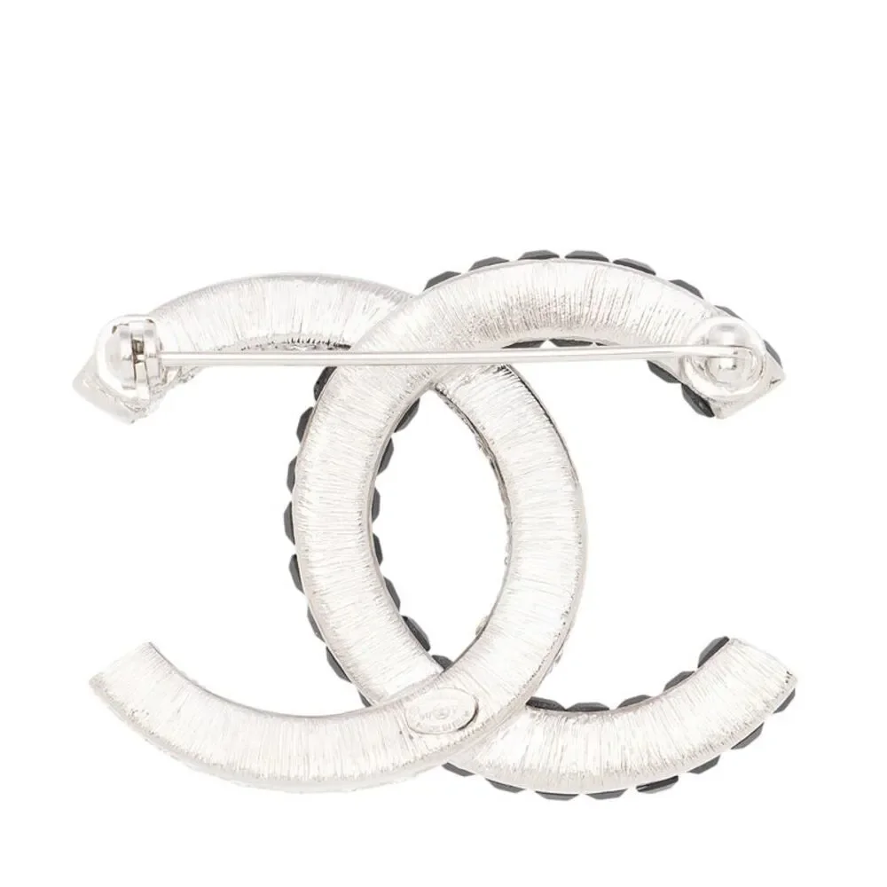 Chanel Strass Crystal CC Brooch